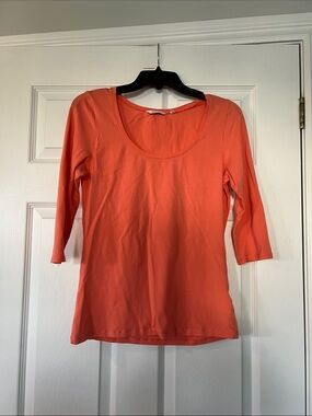 Reitmans 3/4 Sleeve Scoop Neck Top - Coral